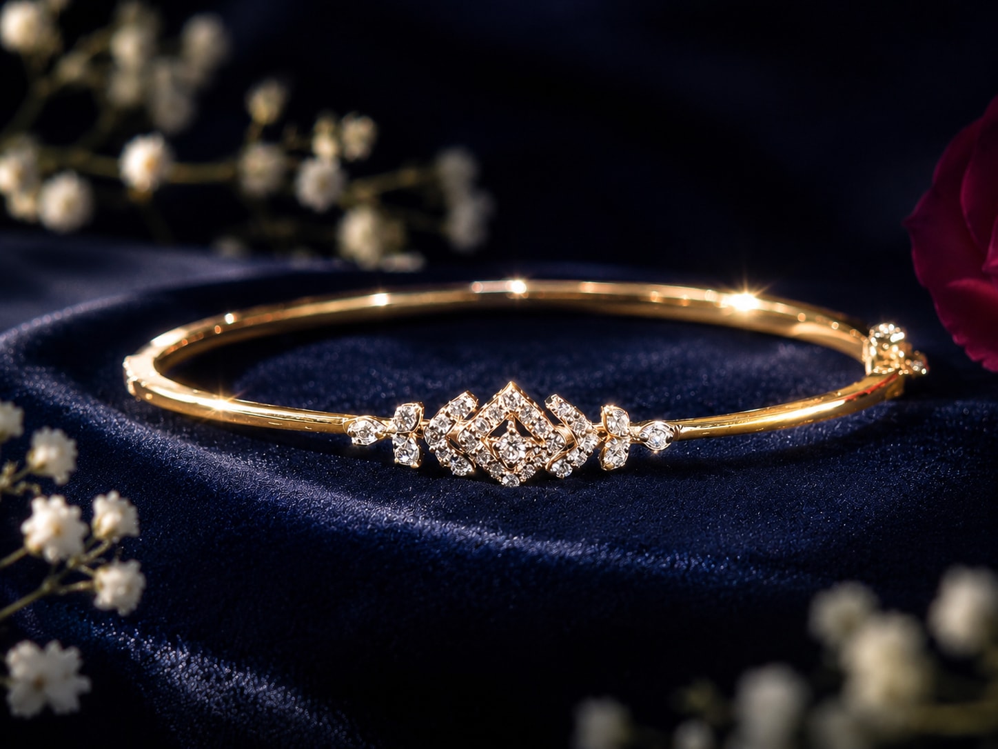 Marquise Cluster Diamond Bangle