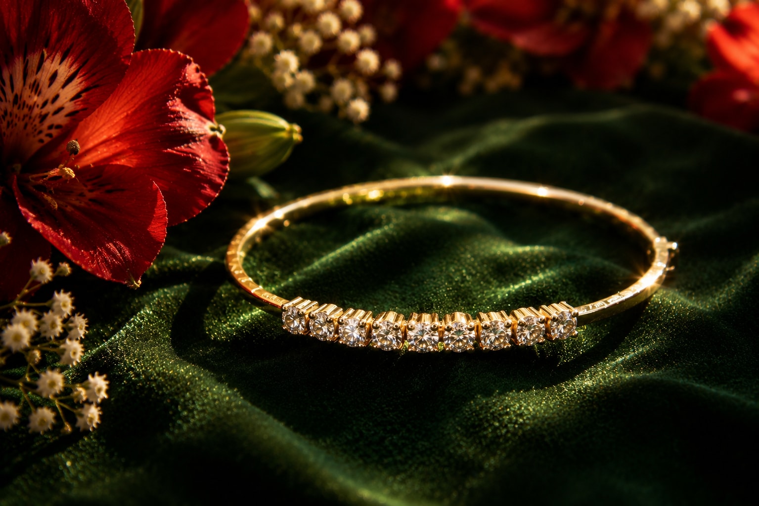 Diamond Line Bangle