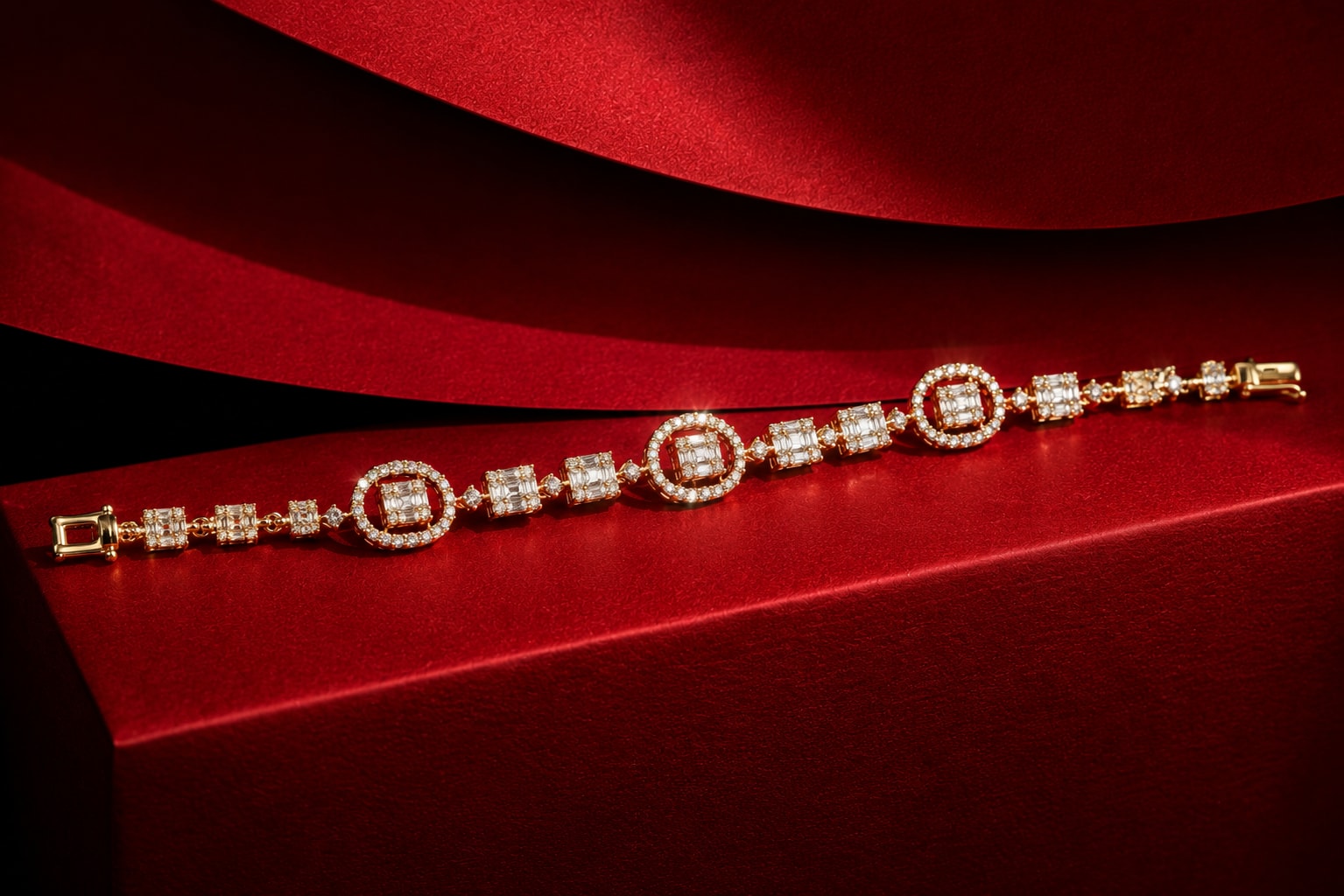 Art Deco Station Diamond Bracelet